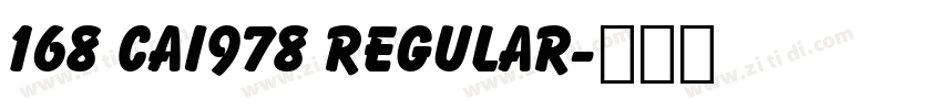 168 CAI978 Regular字体转换
